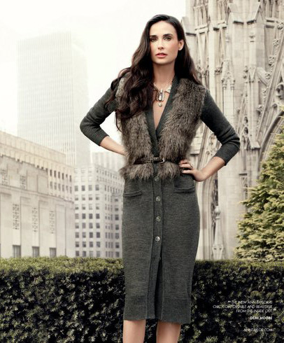 Demi Moore for Ann Taylor 2011 Fall Ad Campaign: Designer Denim Jeans Fashion: Season Collections, Lookbooks and Linesheets