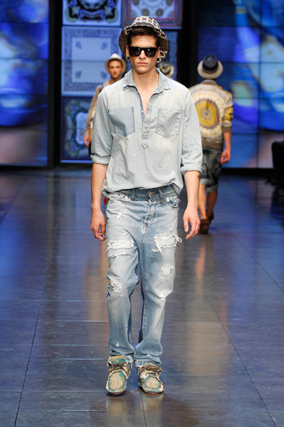 D&G 2012 Spring Summer Mens Runway Collection: Designer Denim Jeans Fashion: Season Lookbooks, Ad Campaigns and Linesheets