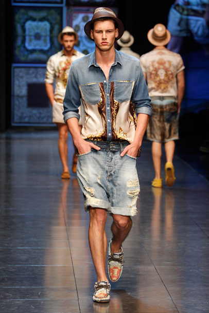 D&G 2012 Spring Summer Mens Runway Collection: Designer Denim Jeans Fashion: Season Lookbooks, Ad Campaigns and Linesheets