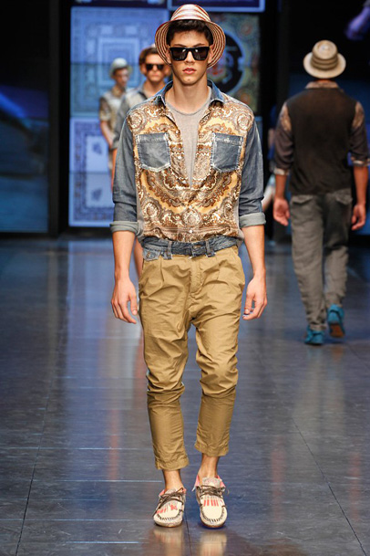 D&G 2012 Spring Summer Mens Runway Collection: Designer Denim Jeans Fashion: Season Lookbooks, Ad Campaigns and Linesheets