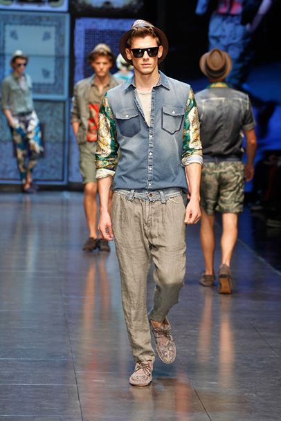 D&G 2012 Spring Summer Mens Runway Collection: Designer Denim Jeans Fashion: Season Lookbooks, Ad Campaigns and Linesheets