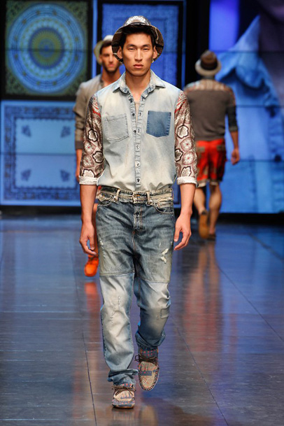 D&G 2012 Spring Summer Mens Runway Collection: Designer Denim Jeans Fashion: Season Lookbooks, Ad Campaigns and Linesheets