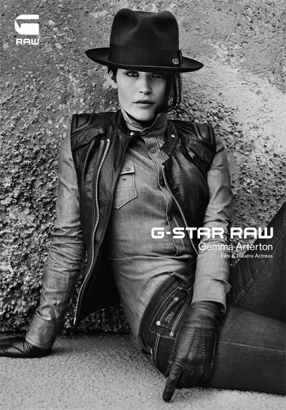 Gemma Arterton in G-Star RAW 2011-2012 Fall Winter Campaign: Designer Denim Jeans Fashion: Season Lookbooks, Ad Campaigns and Linesheets