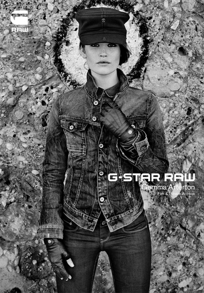 Gemma Arterton in G-Star RAW 2011-2012 Fall Winter Campaign: Designer Denim Jeans Fashion: Season Lookbooks, Ad Campaigns and Linesheets