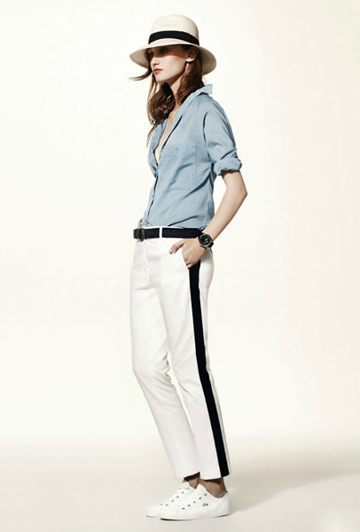 Unconventional Chic Lacoste Woman 2012 Spring Summer Campaign & Collection: Designer Denim Jeans Fashion: Season Lookbooks, Ad Campaigns and Linesheets