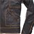 Nudie Jeans Mens Jonny Dry Black Coated Indigo Denim Jacket w Orange Quilted Lining: 2011-2012 Fall Winter Collection: Designer Denim Jeans Fashion: Season Lookbooks, Ad Campaigns and Linesheets