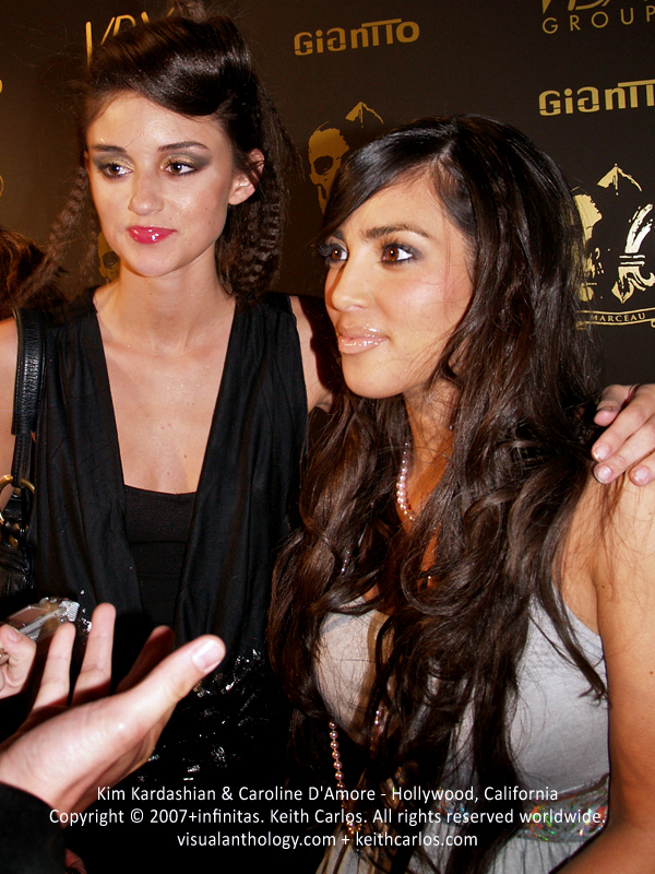 Kim Kardashian & Caroline D'Amore - Hollywood Los Angeles